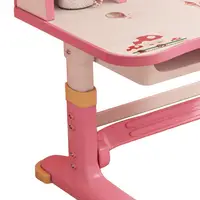 Multi Separation School Desk Chair Set Easy Installation Widened Desktop Students Desk Chair Pink Rounded Corner Desk Chair Set 1