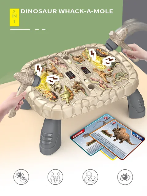 Dinossauro 3d whack-a-mole brinquedos educação precoce educacional