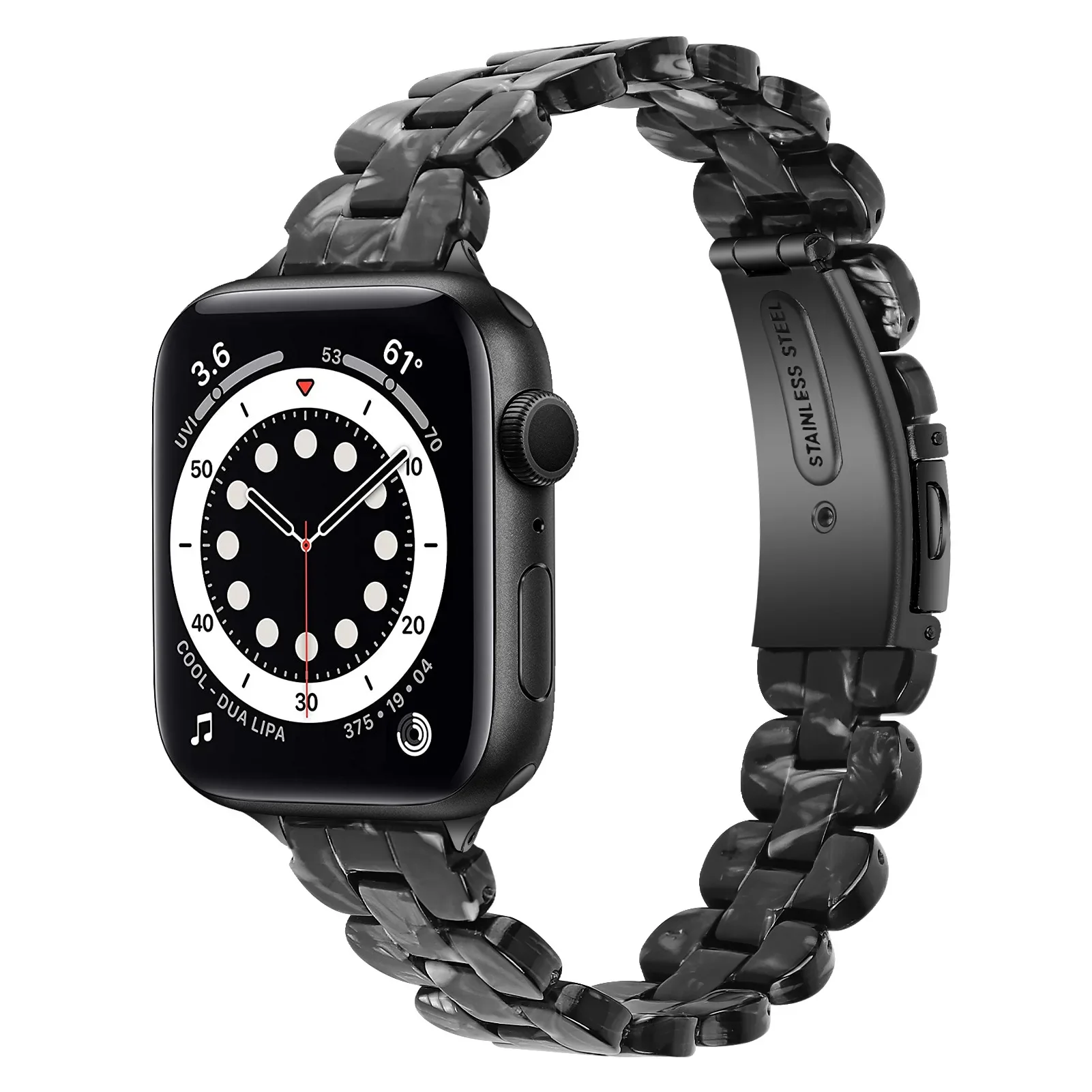 Slim Resin Strap For Apple Watch Band 9 8 7 45mm 41mm Women Bracelet Wristband Correa iWatch 6 5 4 SE 44mm 40mm 42mm 38mm Belt