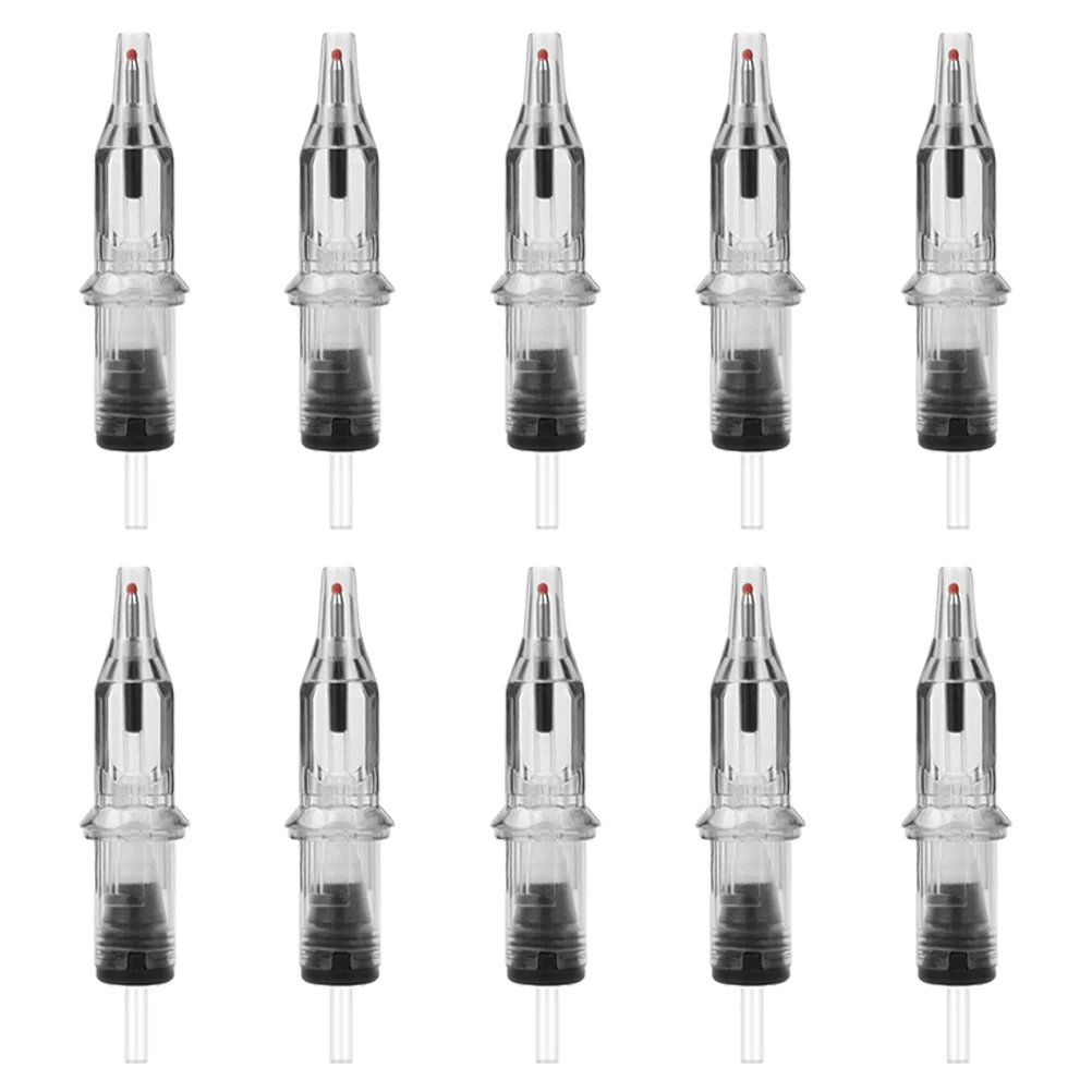 

10 Pcs Ballpoint Pen Elastic Tattooing Translucent Plastic Shading for