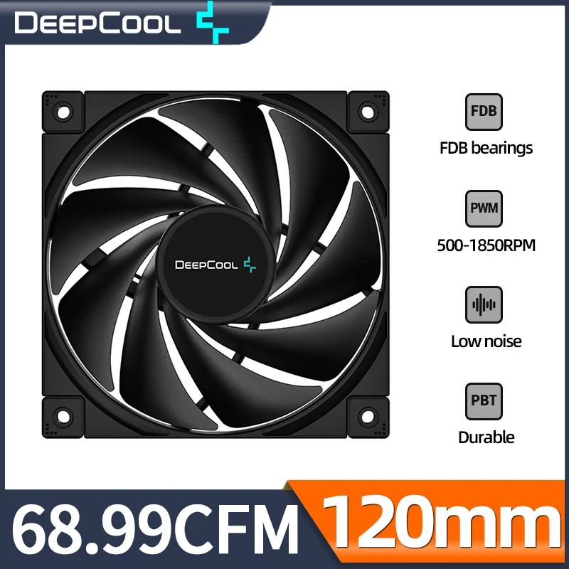 

DeepCool FK120 ПК чехол вентилятор 12 В/4Pin PWM с низким уровнем шума вентилятор для компьютерного шасси процессора охладитель воздуха/жидкости радиатор вентилятор с подшипником