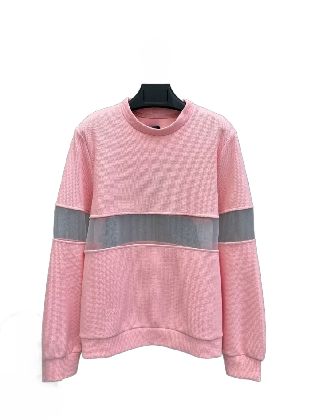 

Sports hoodie round neck mid-style version solid color nylon waist design warm and comfortable 2023 autumn and winter