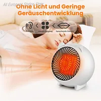 Мини-керамический вентилятор, портативный электрический обогреватель, тихая энергосберегающая для домашнего офиса, спальни — изображение 4