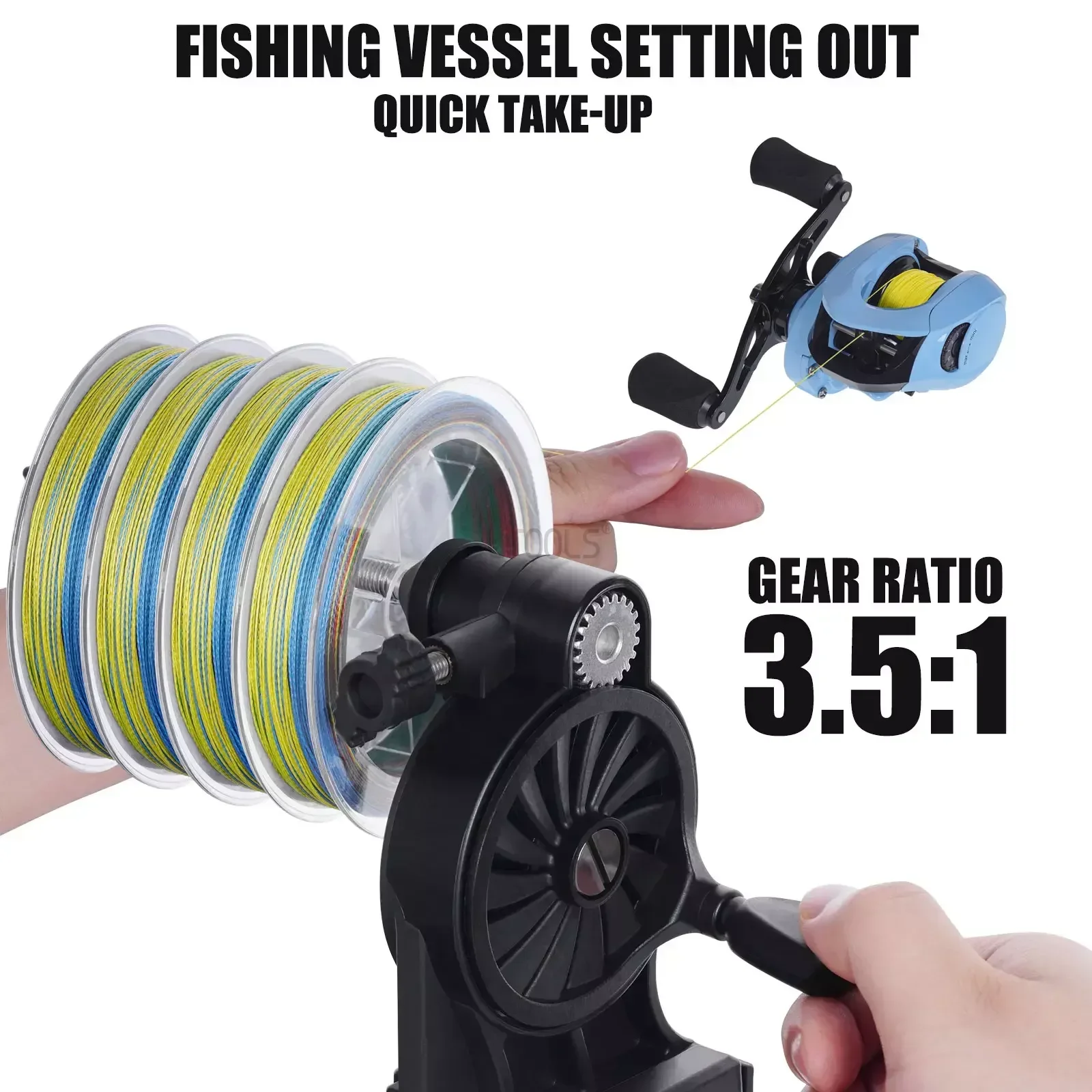 New Fishing Line Spooler for Baitcasting Spinning Reel Portable Fishing  Line Winder Machine Reel Spooler Fishing Tackle Tools