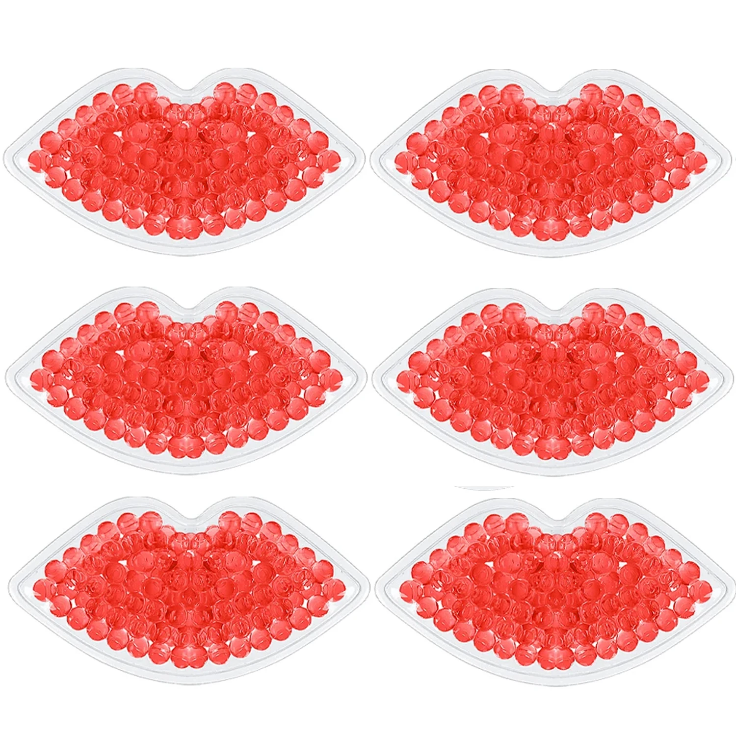 6 Packs Lip Gel Ice Packs Cold Use for Lip Surgery Flexible Reusable Cooling Pad Cold Compress for Cosmetic Injuries Pain Relief