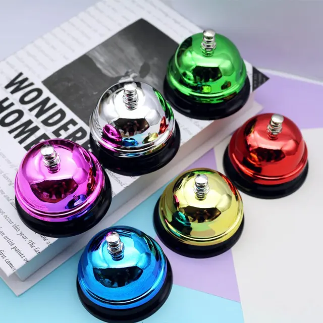 Campanello Da Tavolo Per Servizio - Suono Chiaro, Manuale, Per Ristorante, Hotel, Bar O Casa (giallo)