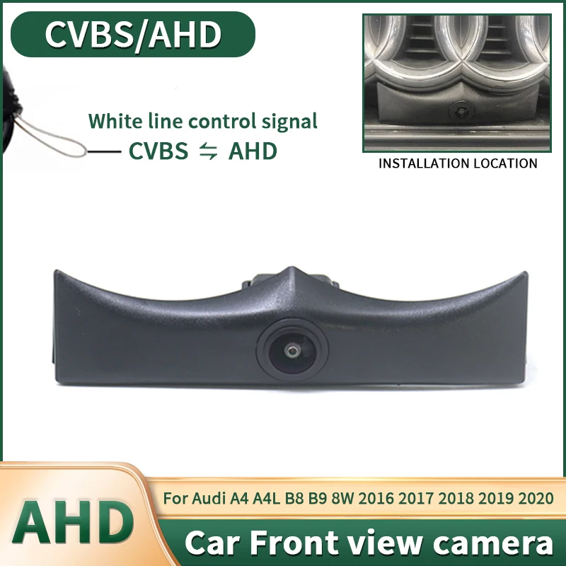 170° AHD Car Front View Camera For Audi A4 A4L B8 B9 8W 2016 2017 2018 2019 2020 Waterproof Night Vision Vehicle Camera