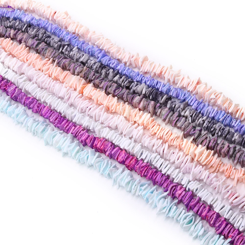 

A String of Shell Fillets In Various Colors for Homemade Necklaces, Earrings, Bracelets, Bright Colors,accessories, Jewelry