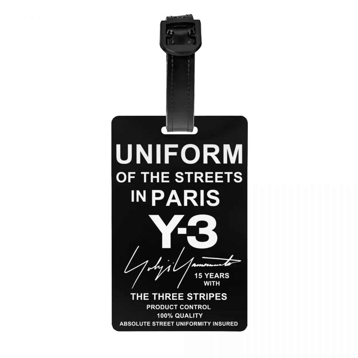 

Yohji Yamamoto Of The Streets In Paris Luggage Tag Suitcase Baggage Privacy Cover ID Label