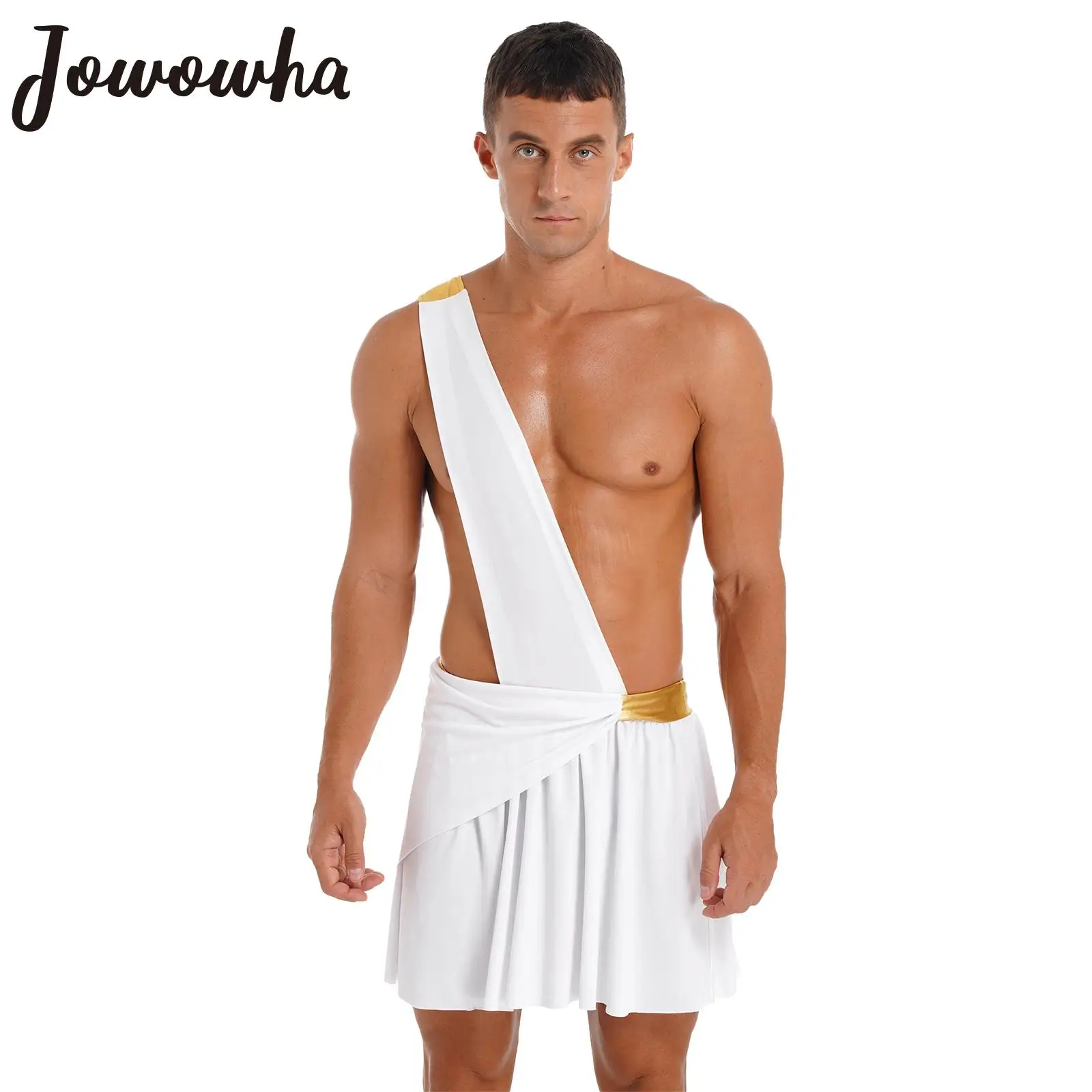 Ancient Greek Roman Warrior Gladiator Costume Adult Men Halloween Theme Party Carnival Cosplay