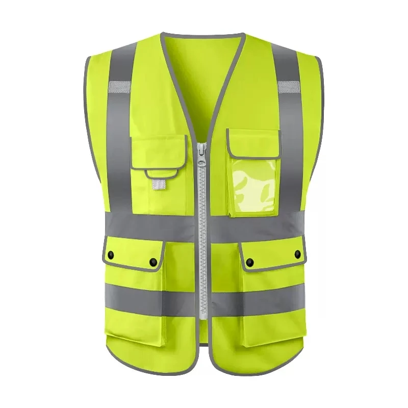 Gilet de travail d'entrepôt avec fermeture éclair, gilet de