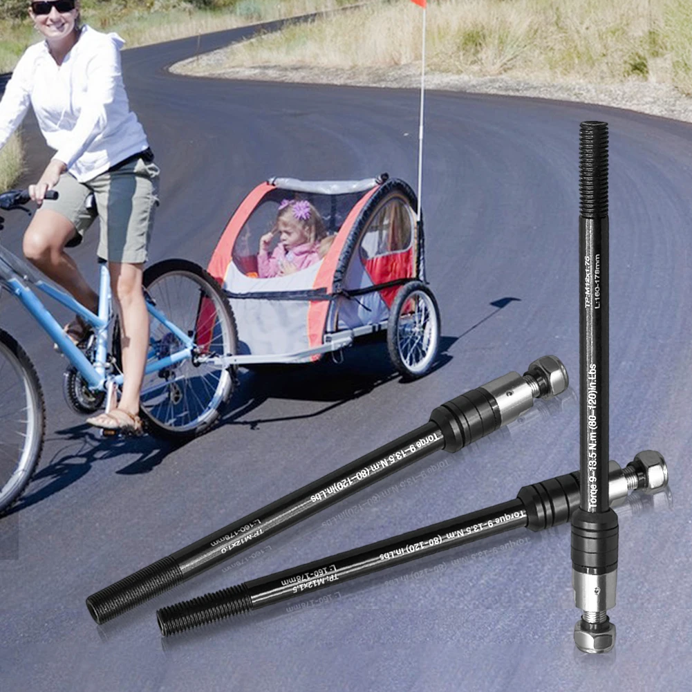 Bicycle Trailer Thru Axle 160-178mm Cargo Trailer Kid Trailer Thru Axle Kid Trailer Cargo Axle for Bicycle Trailer Hitchs
