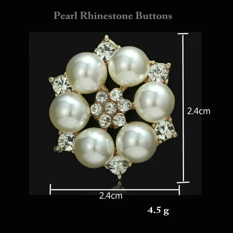 Golden color Ivory pearl Button Resin Flatback Simulated pearl Buttons Home  Garden Crafts Cabochon Scrapbooking