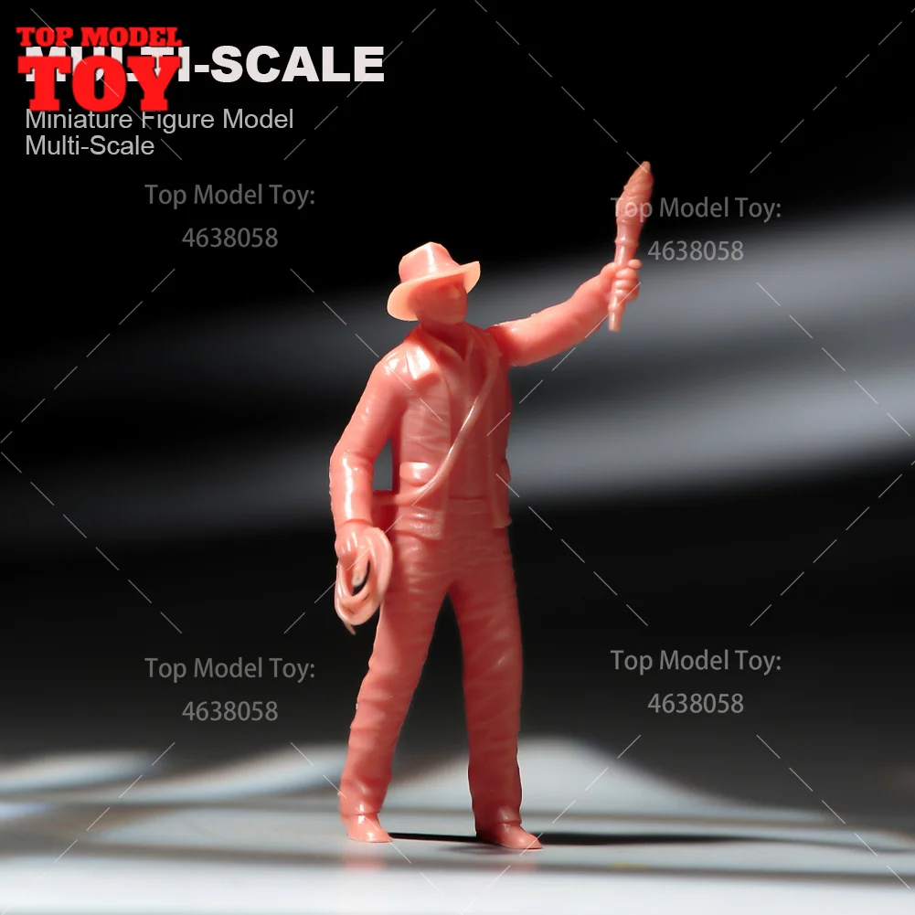 1/64 uomo con borsa modello di bambola in miniatura puntelli da tiro in resina stampa 3D figurina decorazione del paesaggio della tavola di sabbia  26