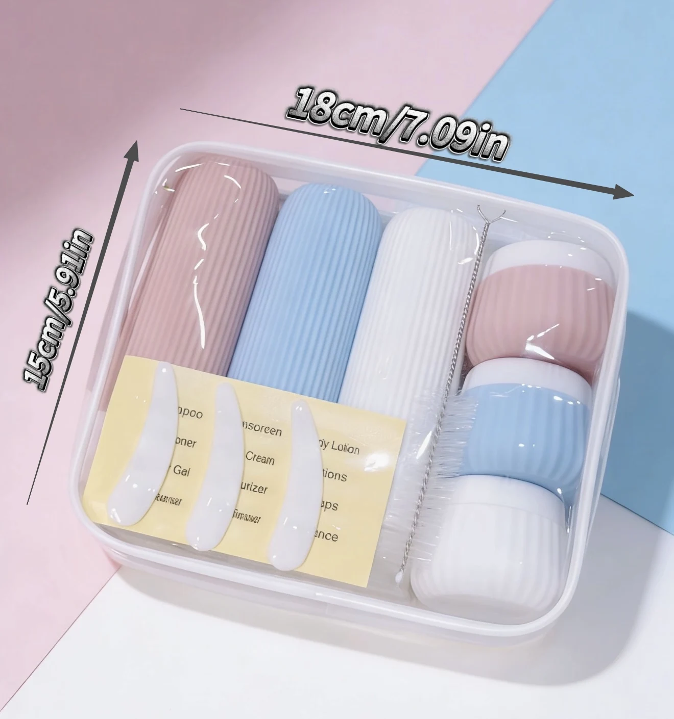 12-Piece Leak-Proof Travel Toiletry Kit with Bag and Accessories