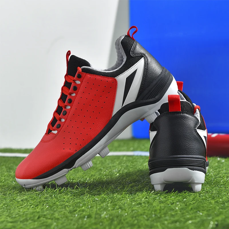 Men's Baseball Shoes Training Spikes Softball Shoes Non-slip Long Cleats Turf Softball Sneakers Beginners Baseball Race