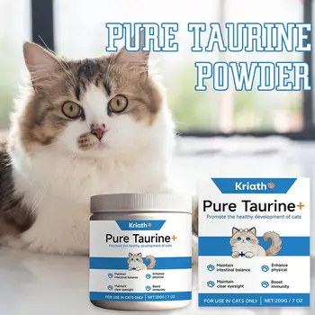 Polvere di Taurina per Gatti: Supporto per la Salute Cardiaca, Promuove la Crescita Sana, Mantiene la Funzione Visiva, Pelo Liscio, Cura del Gattino, Polvere Nutriente