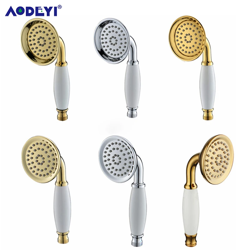 

Six Types Brass & Ceramic Classical Telephone Hand Held Shower Head Bathroom replacement hand shower