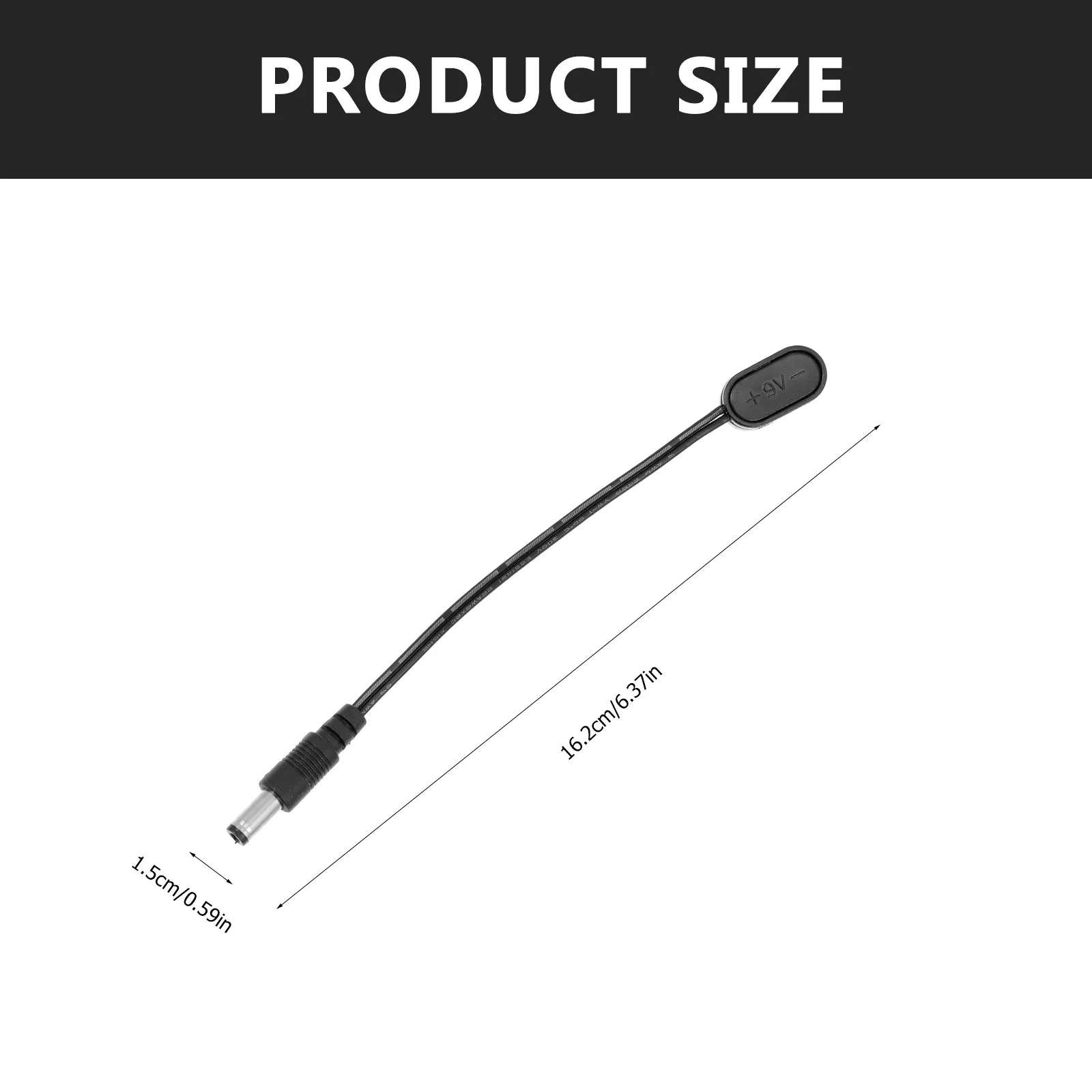 2pcs 배터리 케이블 이펙터 용 남성 플러그 9V 음악 악기 변환기 신뢰할 수있는 내구성 전원 어댑터 무대 오디오 장비