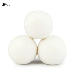 Eco-Friendly 5cm Wool Dryer Balls - Reusable Softener & Laundry Care Accessory (3pcs)