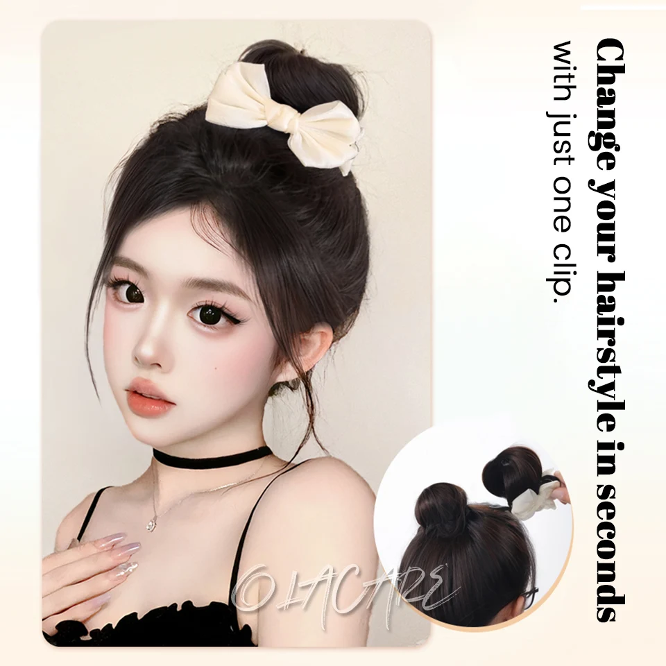 Synthetic Curly Faux Bun Hairpiece for Women