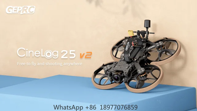 GEPRC Cinelog25 V2 Analog 5.8g 1w Vtx TAKER G4 35A AIO 1404 4500KV Motor BNF 2.5-inch FPV Freestyle Racing Quadcopter 6