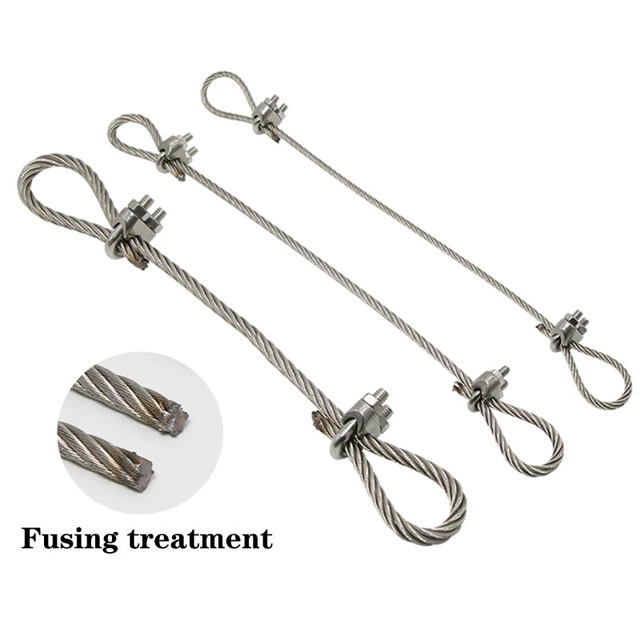 Stainless Steel Wire Rope Cable Sling for Lighting Lifting Hanging Kit with  Gripper - AliExpress