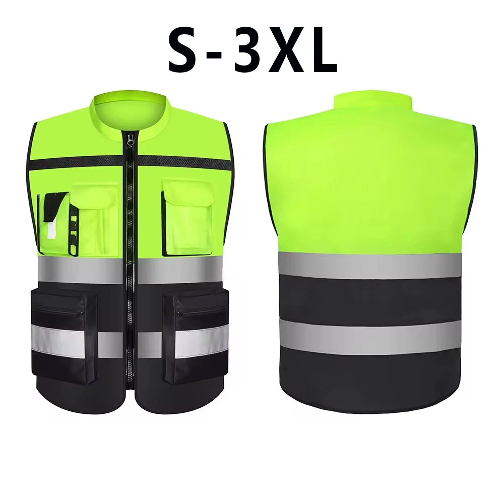 High Visibility Reflective Safety Vest Construction Worker Road Traffic Work Clothes Motorcycle Cycling