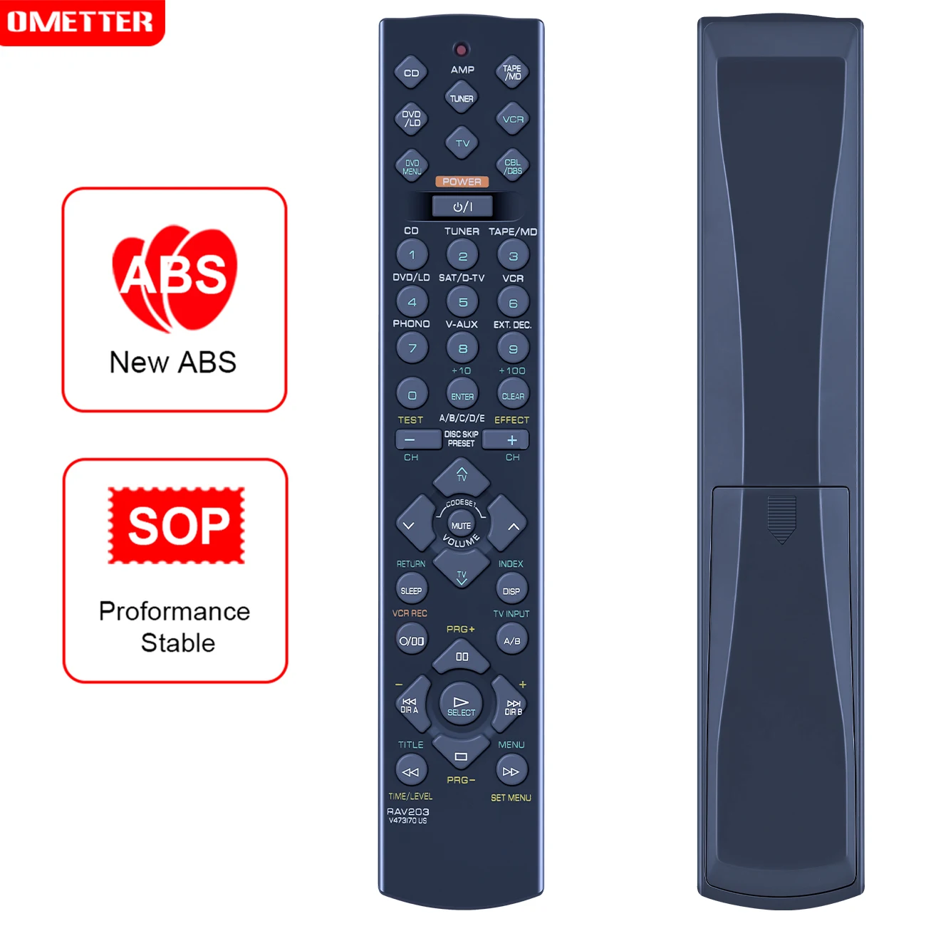 Telecomando Ricambio RAV494 ZF30350 Per Yamaha AV Receiver, Compatibile Con HTR-4066, RX-V475, YHT-599U, RX-V575