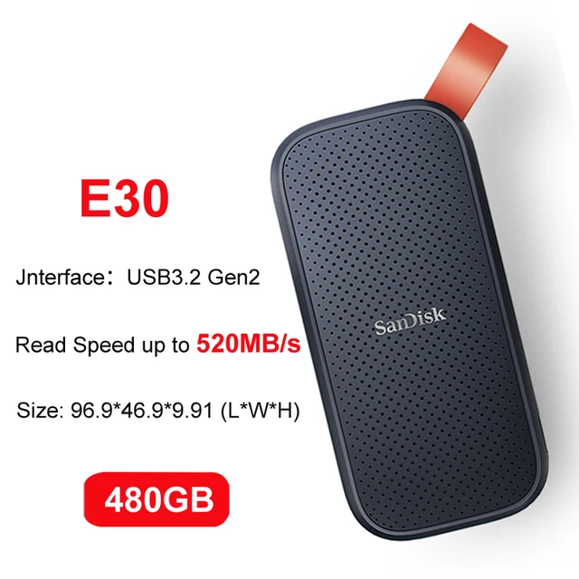 SanDisk SSD E30 E61 E81 Extreme PRO 4TB 2TB 1TB 480GB USB 3.2 Gen 2