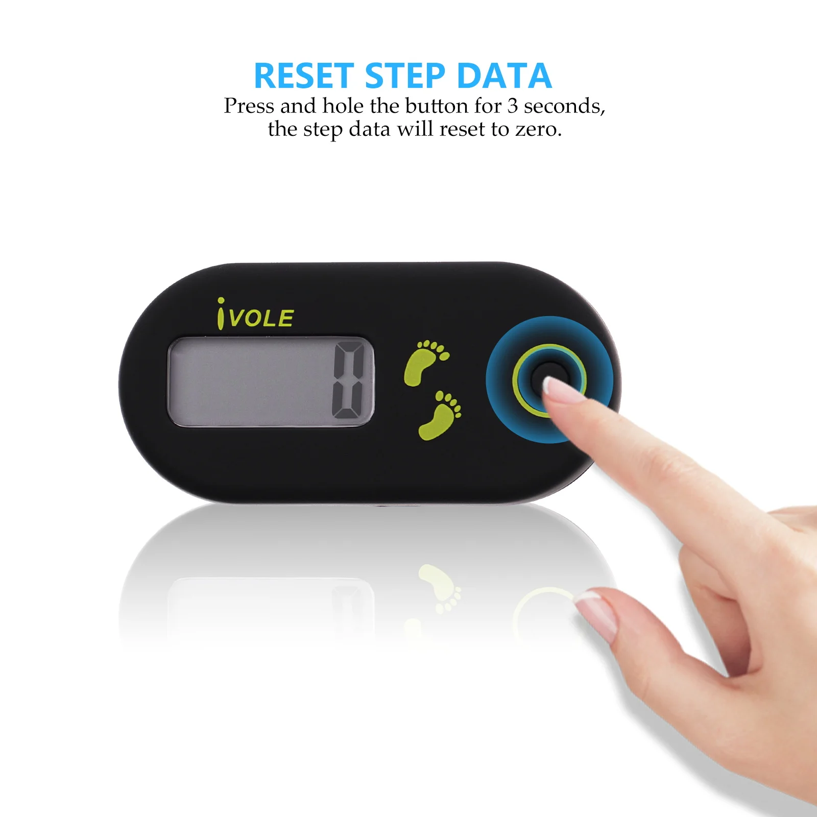 Single Function 3D Electronic Pedometer Simple Mini Step Counter