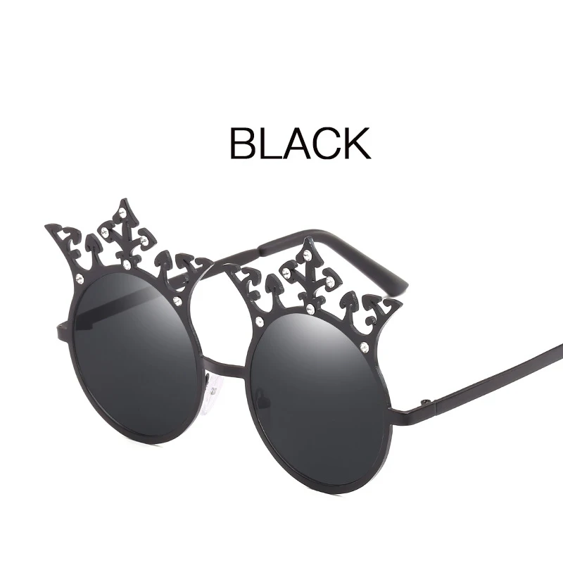 

Fashion Crown Sunglasses Women's Vintage Diamond Glasses men Punk Steam Metal Frame Wine Party Women's Sunglasses UV400