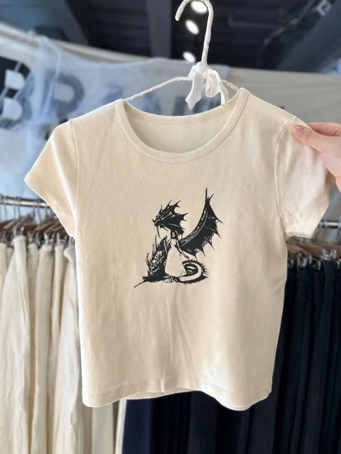 Short Sleeve Camiseta Con Estampado De Dragon Bershka Bershka