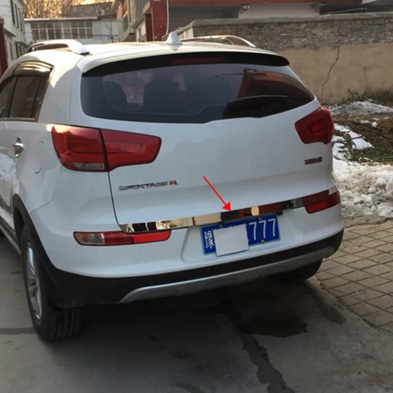 

Для Kia Sportager 2011-2015 Высококачественная задняя дверь из нержавеющей стали украшение автомобильный Стайлинг автомобильные аксессуары