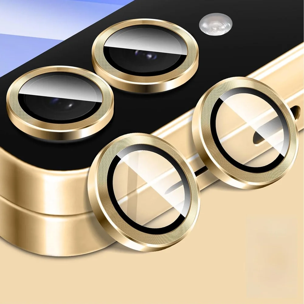 Enhanced Camera Screen Protector for Samsung Galaxy Z Flip7 - Metal Ring Lens Film with Tempered Glass