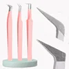 Lashes Tweezers with Fiber Tip Tweezers for Eyelash Extensions Fiber Tips Eyelash Tweezers Eyelash Extensions Lash Tweezers 1
