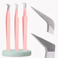 Lashes Tweezers with Fiber Tip Tweezers for Eyelash Extensions Fiber Tips Eyelash Tweezers Eyelash Extensions Lash Tweezers 1