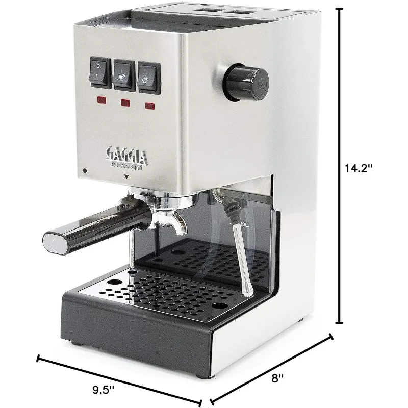 Gaggia RI9380/46 Classic Evo Pro Coffee Machines, Small, Brushed Stainless Steel 6