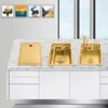 Golden Kitchen Sink 304 Stainless Steel Island Bar Sink Household Small Concealed Sink Kitchen Bowl Cleaning Pool Kitchen Basin 1