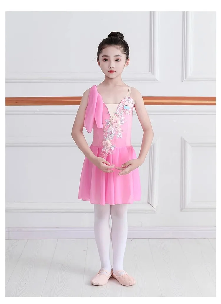 Kinder Ballett Kleid Mädchen Chiffon Klassische Trikot Ballett Kleid Für Kinder Modern Dance Chinesischen Sling Kleid – Detail 13