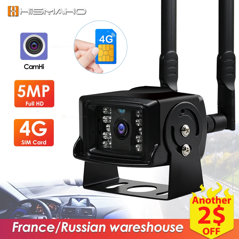 4G SIM Card IP Camera WiFi Security Camera Outdoor 5MP CCTV Home