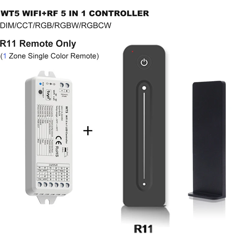 Smart WiFi LED Controller with Touch Remote & Dimmer for Multicolor LED Strips