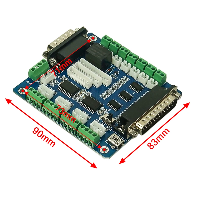

5 Axis USB Breakout Board CNC Router machine Single Stepper Motor Driver Controller