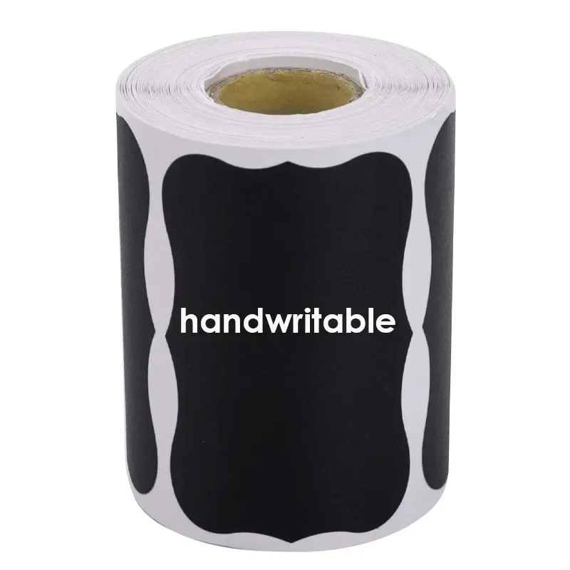 150 black waterproof spice stickers DIY gift box decoration sealing stickers can be cut self-adhesive labels