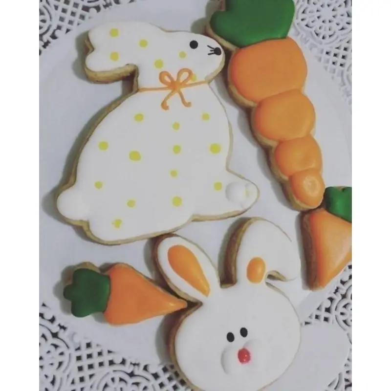 1PC Stainless Rabbit /Carrot Cookie Cutter Shape Cake Biscuit Fruit Mold Easter Cute Cookie Biscuit Mold for Children's Day
