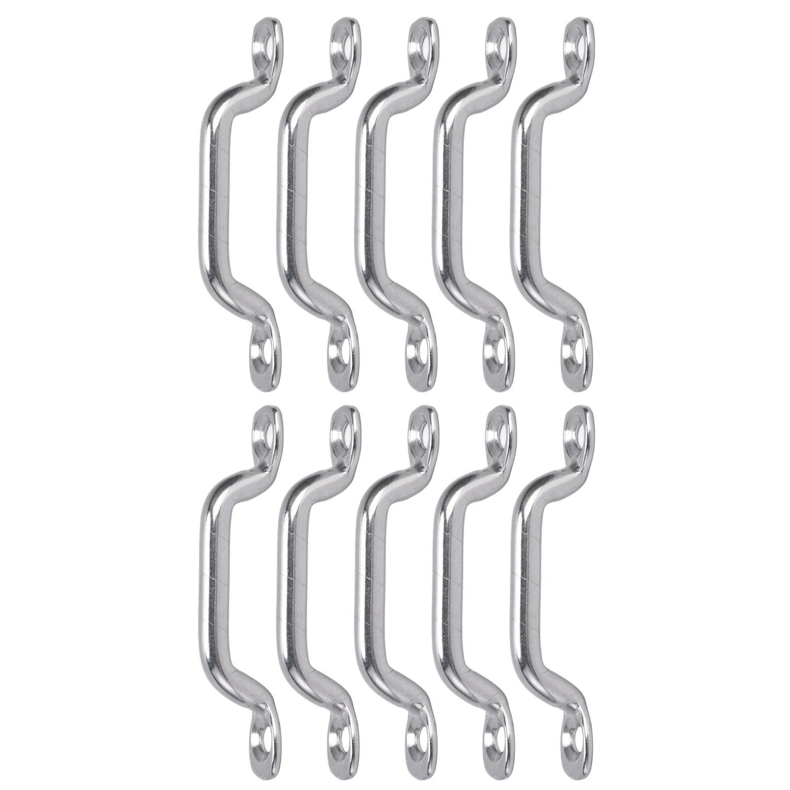 10Pcs Boat Top Pad Eye Deck Loop Tie Down 316 Stainless Steel Set Kit for Fixing Boat Top Pad Eye Eye Strap Pad Eye Top Pad Eye