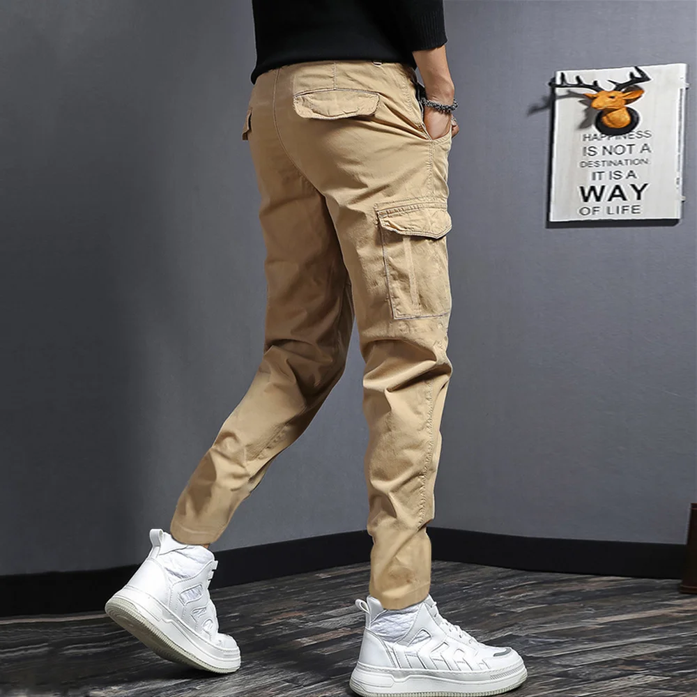 Mens Khaki Slim Fit Pants Plus Size Slim Fit Men Men Trousers Slim