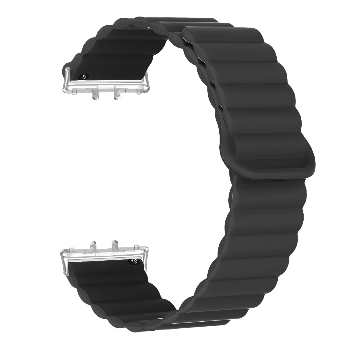 Silicone Magnetic Loop Strap Adjustable Bracelet for Smartwatch Wristband Accessory