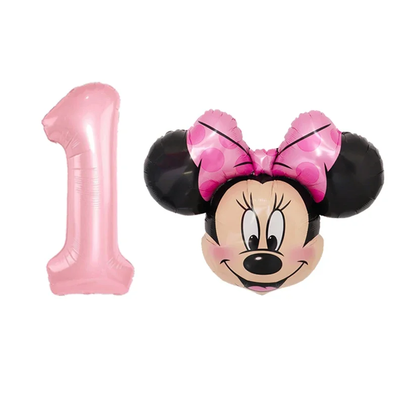 Mickey Minnie Mouse Balloon Happy Mickey Birthday Party Decorations Baby Shower Foil Balloons Cartoon Kids Toy Globos