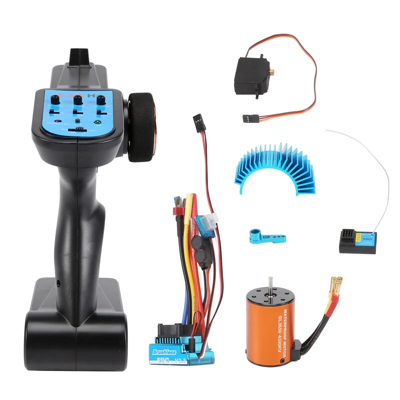 

Brushless Upgrades Kit Motor ESC Receiver Remote Controller Servo Set For Wltoys 12428 12423 FY-03 RC Car Spare Parts